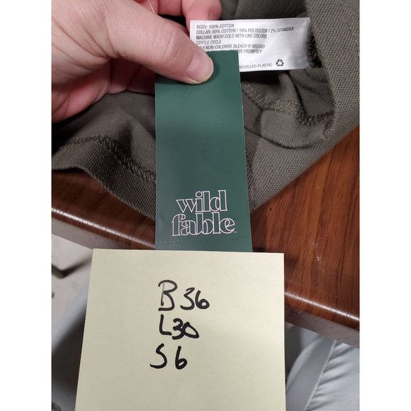 Women's Short Sleeve Boxy Cropped Polo T-Shirt - Wild Fable Olive Green XS - Picture 7 of 8